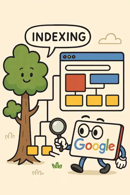 example of web pages being indexed