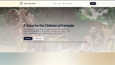 Major Change Initiative website preview